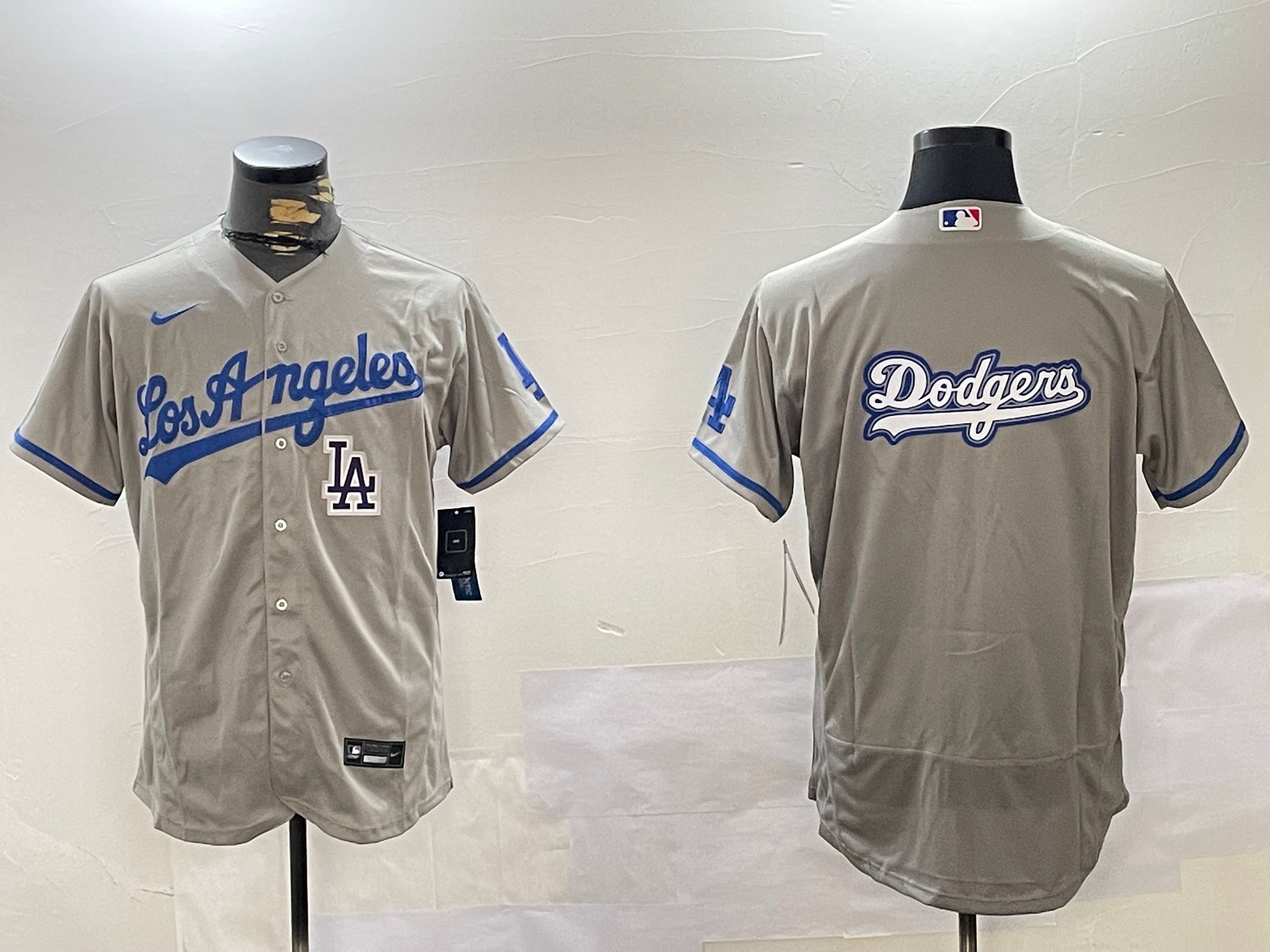 Men Los Angeles Dodgers Blank Grey Elite 2024 Nike MLB Jersey style 12165->los angeles dodgers->MLB Jersey